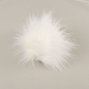 Pompon fourrure 14-15cm couleur white