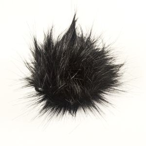 Pompon fourrure 11-12cm couleur noir