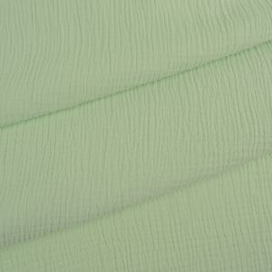 Tissu mousseline/double gaze Bella vert clair