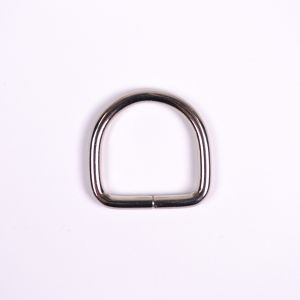 Boucle anneau demi rond en métal 32x25 mm argent