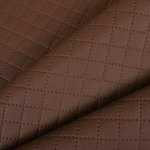 Cuir eco matelassé (simili cuir) EKOSOFT KARO EK couleur brun