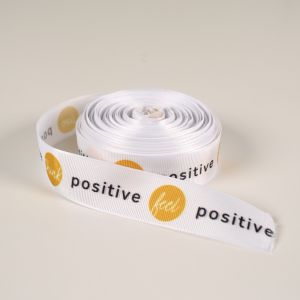 Galon 25mm citations de motivation jaune - Think positive