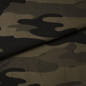Tissu sweat camouflage