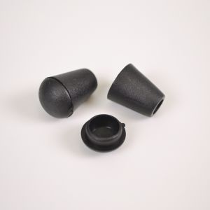 Embout en plastique pour cordon de 5 mm noir- lot de 10pcs