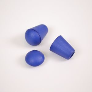 Embout en plastique pour cordon de 5 mm bleu foncé- lot de 10pcs