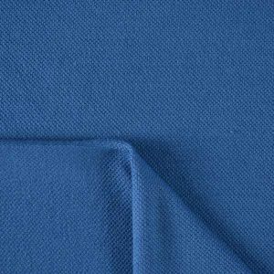 Tissu jersey pour polos 100%  coton UNI bleu métallique