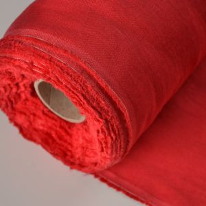 Tissu lin premium rouge 170g