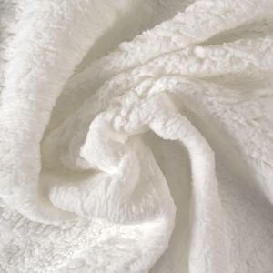 Tissu fourrure sherpa Leo blanc