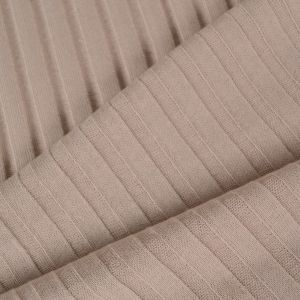 Jersey côtelé pour pull 100% coton beige