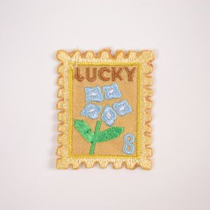 Patch thermocollant timbre poste Lucky jaune