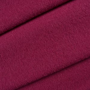 Tissu manteau de laine/ loden amarante