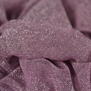 Tissu tulle lurex metallic lilac