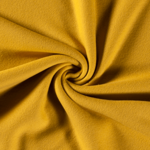 Tissu coton polaire premium moutarde