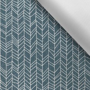 Tissu avec impression polyester imperméable TD/NS lignes simples bleu pétrole