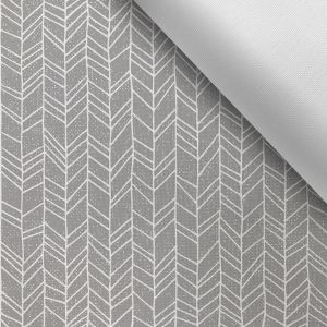 Tissu avec impression polyester imperméable TD/NS lignes simples gris