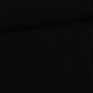 Tissu jersey Milano côtelé de confection noir
