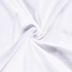 Tissu double gaze blanc