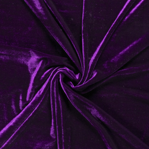 Tissu velours premium élastique violet