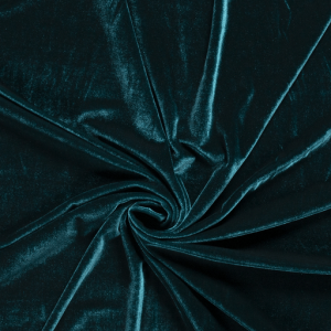 Tissu velours premium élastique turquoise