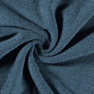 Tissu éponge coton bleu pétrole