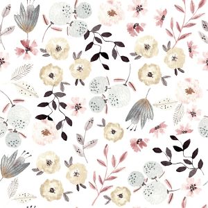 Tissu coton premium fleurs des champs Doris