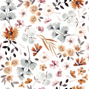 Tissu coton premium fleurs des champs Lea