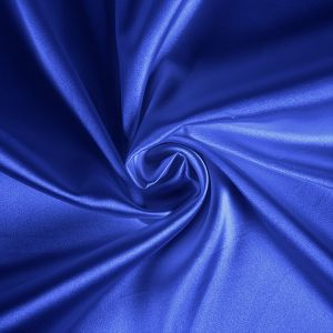 Satin stretch brillant bleu