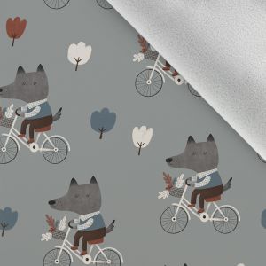 Tissu softshell hiver loup à vélo