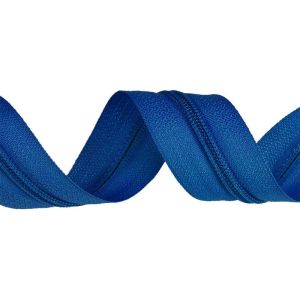 Fermeture éclair spirale au mètre #3 mm bleu sans curseur