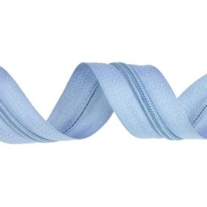 Fermeture éclair spirale au mètre #3 mm bleu clair sans curseur